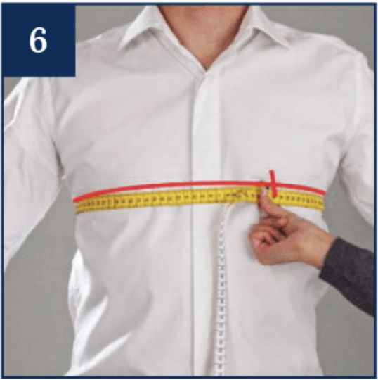How to measure the front chest